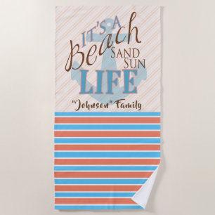 Personalized Beach Towels - Family Beach Vacation