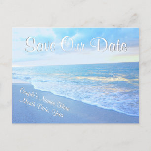 Personalized Beach Wedding Save the Date Postcards
