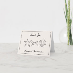 Personalized Beach Wedding Thank You Cards
