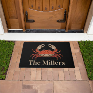 Personalized Beachy crab doormat
