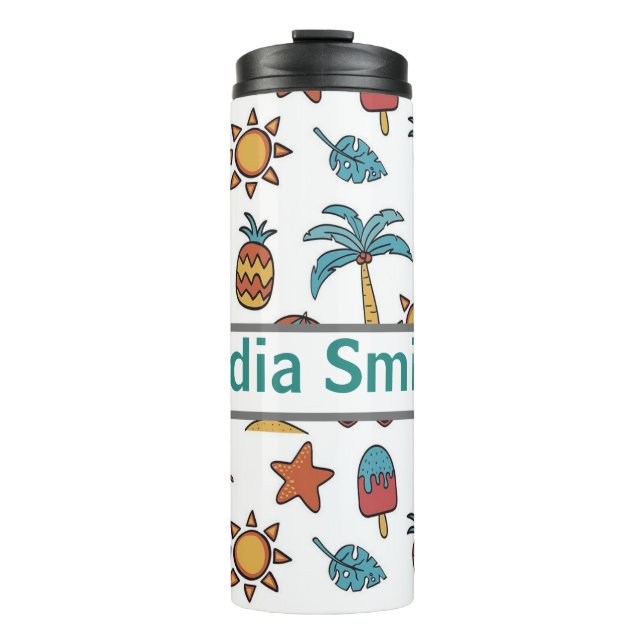 Personalized beachy drink tumbler (Front)