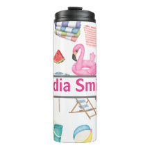 Personalized beachy drink tumbler