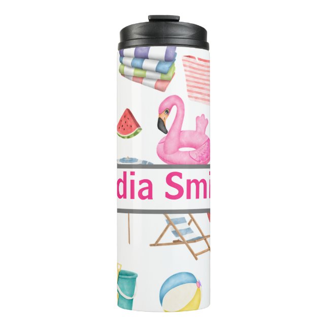 Personalized beachy drink tumbler (Front)