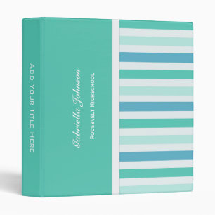 Personalized: Beachy Striped Binder