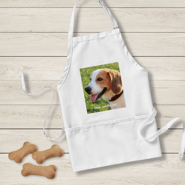 Personalized Beagle Dog Photo and Dog Name Standard Apron (Creator Uploaded)