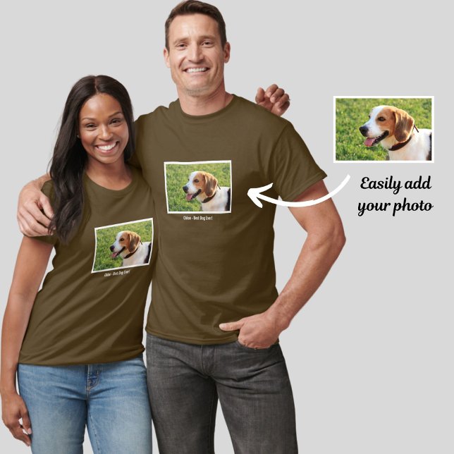 Personalized Beagle Dog Photo and Dog Name T-Shirt (Creator Uploaded)