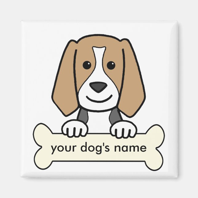 Personalized Beagle Magnet (Front)
