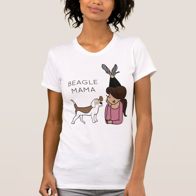 Personalized Beagle Mama T-Shirt (Front)
