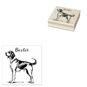 Personalized Beagle Rubber Stamp
