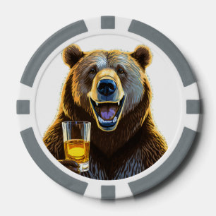 Personalized Bear Composite Poker Chips