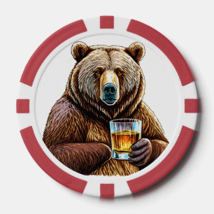 Personalized Bear Composite Poker Chips