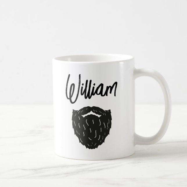 Personalized Beard Bearded Dad Noun Husband Funny Coffee Mug (Right)
