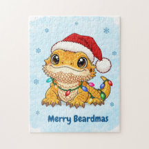 Personalized Bearded Dragon Christmas Puzzle