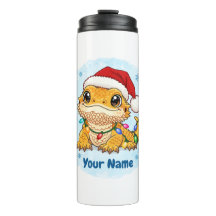 Personalized Bearded Dragon Christmas Tumbler
