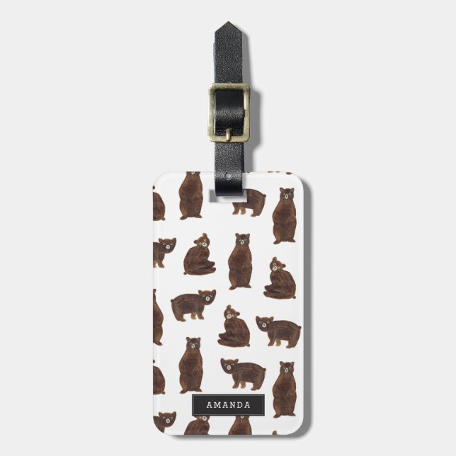 Personalized Bears Luggage Tag (Front Vertical)