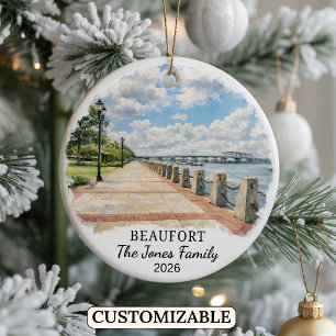 Personalized Beaufort Ornament, South Carolina Ceramic Ornament