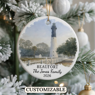 Personalized Beaufort Ornament, South Carolina Ceramic Ornament