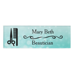 Personalized Beautician Beauty Salon Name Tags