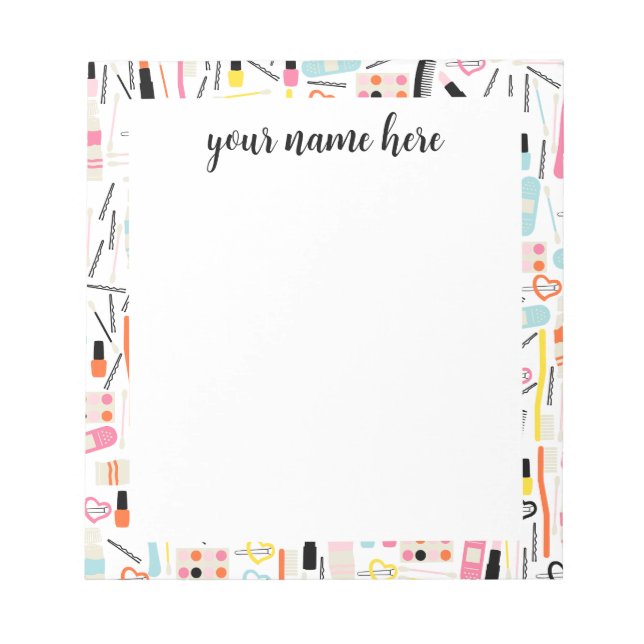 Personalized Beautician Notepad (Front)