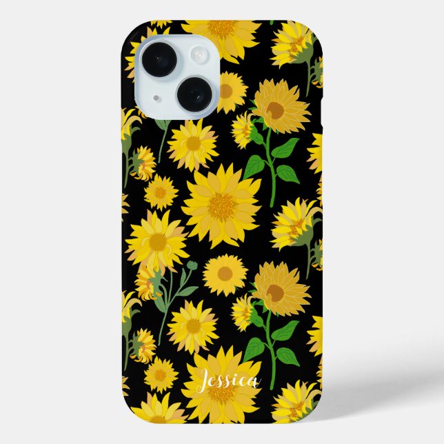 Personalized, Beautiful and Vibrant Sunflower Case-Mate iPhone Case (Back)