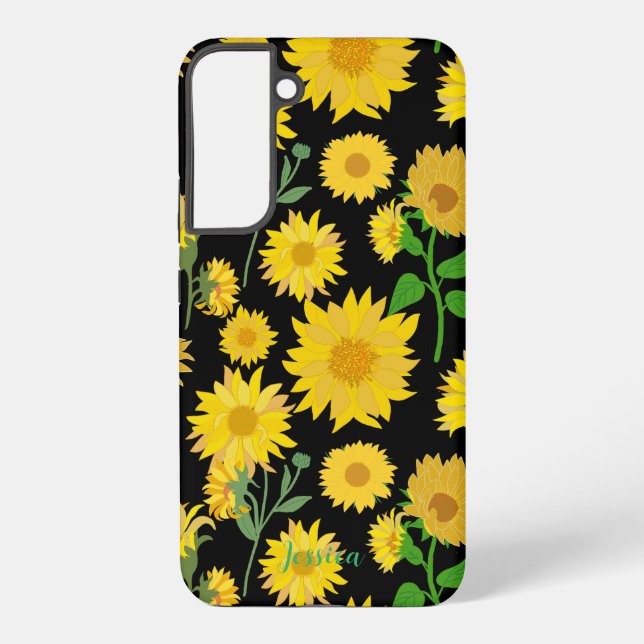 Personalized,Beautiful and Vibrant Sunflower Samsung Galaxy S22+ Case (Back)