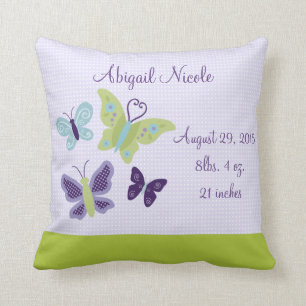 Personalized Beautiful Butterflies Pillow Keepsake
