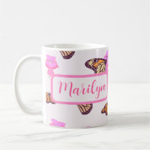 Personalized Beautiful Butterfly Floral