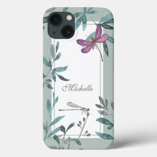 Personalized Beautiful Dragonfly Garden iPhone 13 Case
