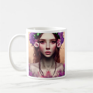 Personalized Beautiful Enchantress Fantasy AI Art Coffee Mug