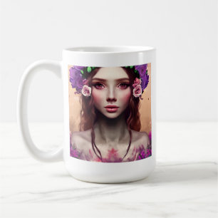Personalized Beautiful Enchantress Fantasy AI Art Coffee Mug
