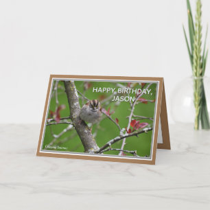 Personalized Beautiful Nature Bird Birthday Card