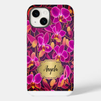 Personalized Beautiful Purple Pink Orchid Design