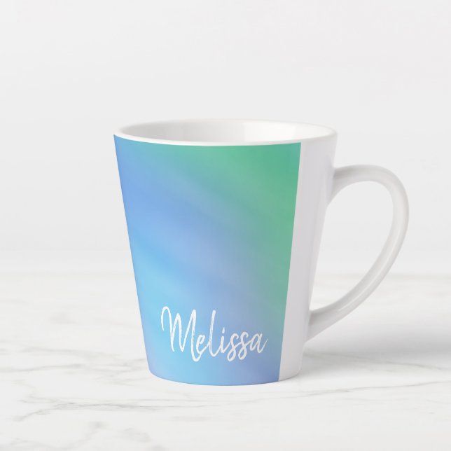 Personalized Beautiful Rainbow Sky Latte Mug (Right)