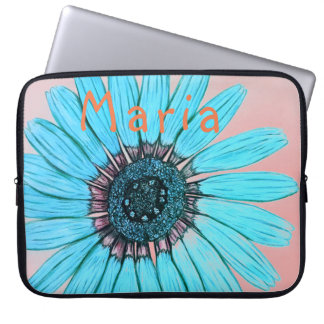 Personalized Beautiful sketched Flower design Laptop Sleeve