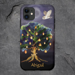 Personalized Beautiful Tree Lanterns, Moon, Owl Case-Mate iPhone Case