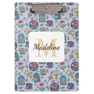 Personalized Beauty and the Beast Book Girl Clipboard