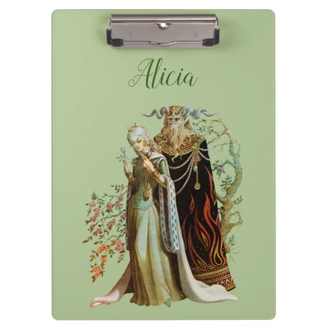 Personalized Beauty and the Beast   Clipboard (Front)