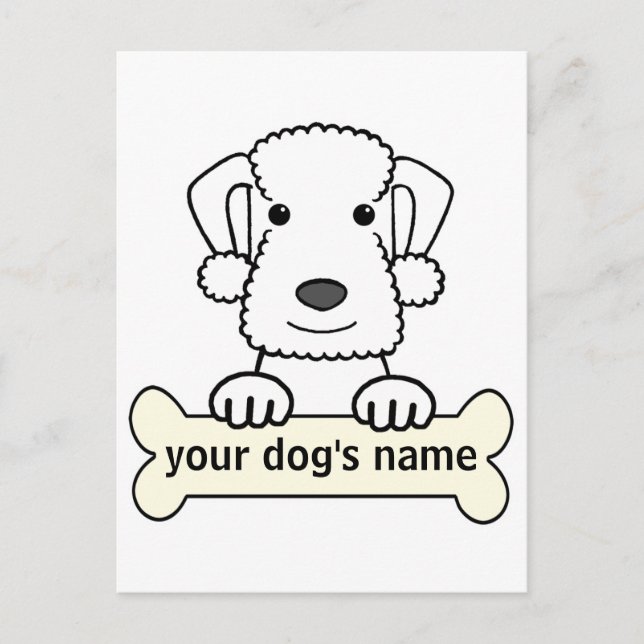 Personalized Bedlington Terrier Postcard (Front)