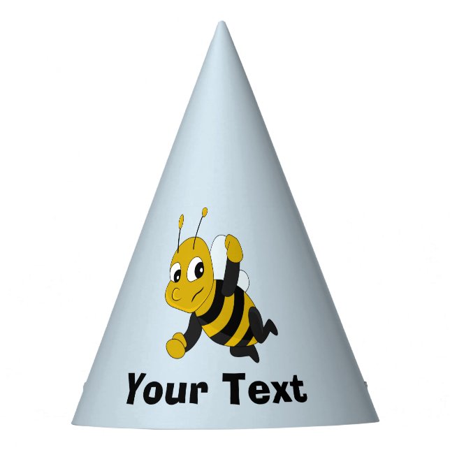 Personalized Bee cartoon Party Hat (Front)