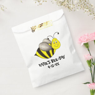 Personalized Bee Day Bees Bumblebee Birthday Party Favour Bag