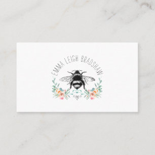 Personalized Bee Floral Calling Card