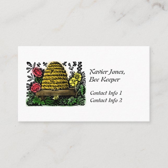 Personalized Bee Keeper business cards (Front)