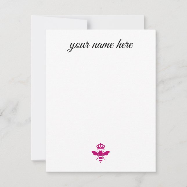Personalized Bee Notecards (Front)