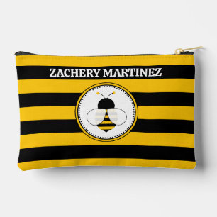 Personalized Bee Pattern Accessory Pouch