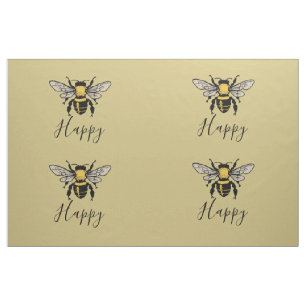 Personalized Bee Print Fabric