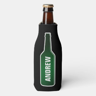 Personalized beer bottle cooler with custom name