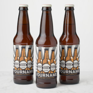Personalized Beer Bottle Craft Brewing Company  Label