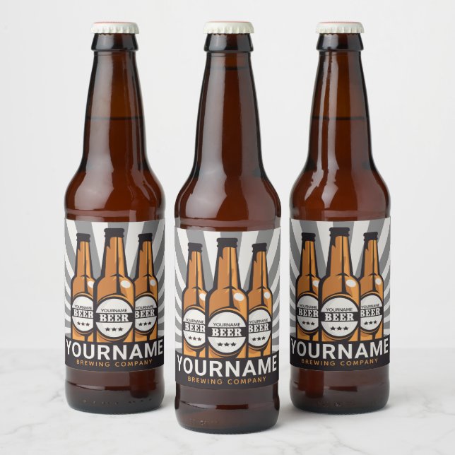 Personalized Beer Bottle Craft Brewing Company  Label (Bottles)