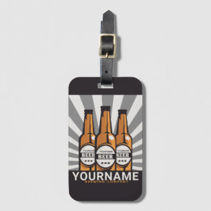 Personalized Beer Bottle Craft Brewing Company Luggage Tag