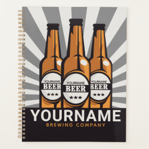 Personalized Beer Bottle Craft Brewing Company Planner
